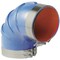 Trident Hose 290V2000SS Blue Silicone "VHT" 90 Degree Elbow w/T-Bolt Clamps; 2" 290V2000SS - alternate 1